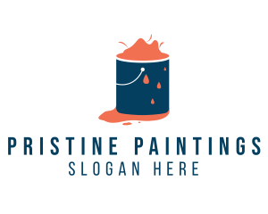 Paint Bucket Home Painting logo design