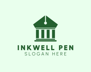 Pen Nib Pantheon logo design