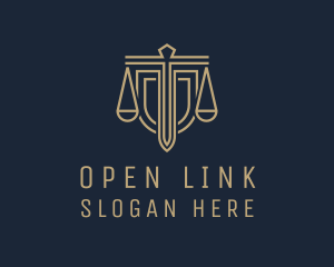 Legal Justice Sword  Logo