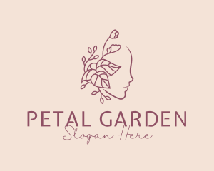 Floral Face Woman logo design