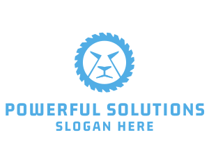 Lion Industrial Saw logo design