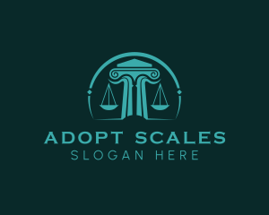 Scale Pillar Lawyer logo design