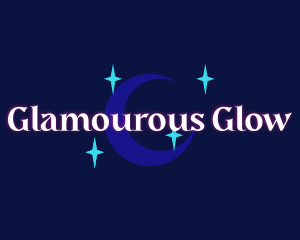 Moon Stars Glow Company logo design