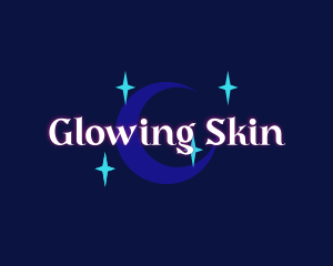 Moon Stars Glow Company logo design