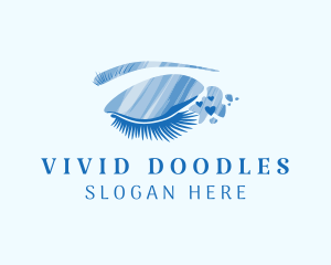 Blue Eyelash Cosmetics  logo design