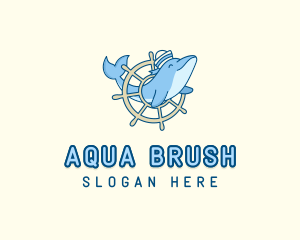 Sailor Dolphin Animal logo design