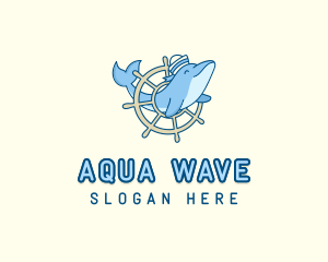 Sailor Dolphin Animal logo design