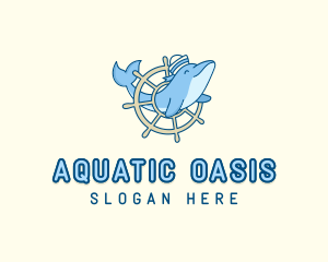 Sailor Dolphin Animal logo design