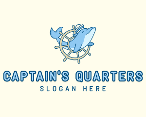 Sailor Dolphin Animal logo design