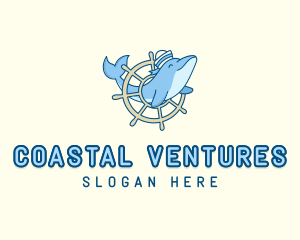 Sailor Dolphin Animal logo design