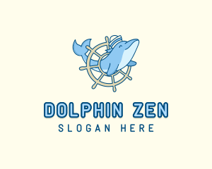 Sailor Dolphin Animal logo