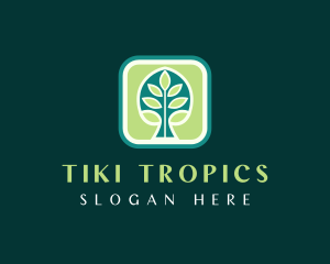 Agricultural Tropical Tree logo design