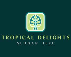 Agricultural Tropical Tree logo design