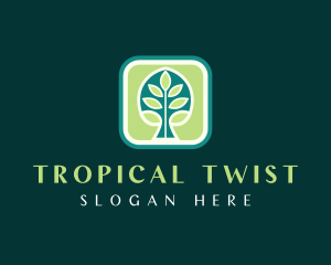 Agricultural Tropical Tree logo design