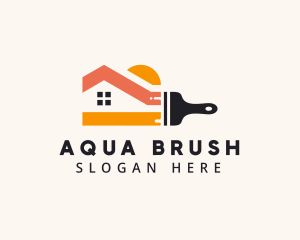 Home Paint Brush logo design