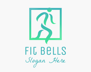 Fitness Running Man logo design