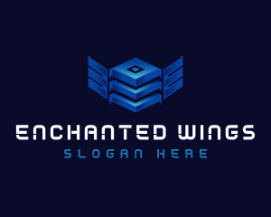 Cube Wing Tech logo design