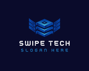 Cube Wing Tech logo design