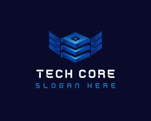 Cube Wing Tech logo design