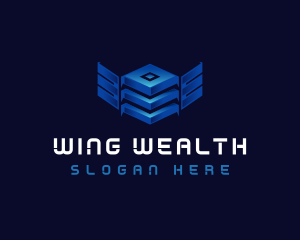 Cube Wing Tech logo design