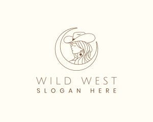 Western Woman Cowgirl logo