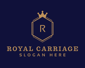 Royal Hexagonal Crown logo design