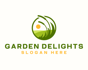 Grass Lawn Landscaping logo design