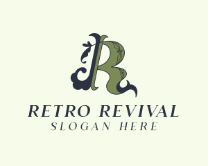 Retro Beauty Letter R logo design