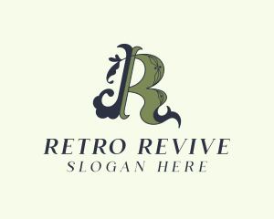Retro Beauty Letter R logo design