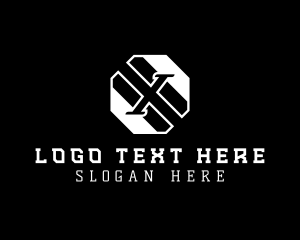 Geometric Industrial Letter X logo