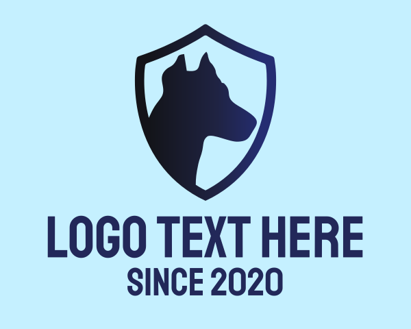 Blue Dog logo example 2