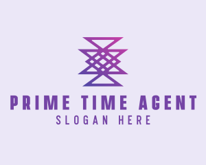 Geometric Hour Glass logo design