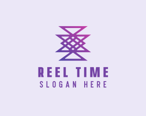 Geometric Hour Glass logo design