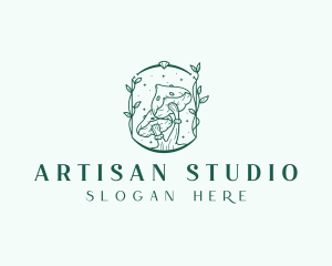 Mushroom Fungi Plant logo design