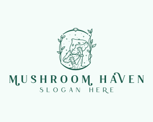 Mushroom Fungi Plant logo design