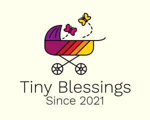 Nursery Baby Stroller  logo design