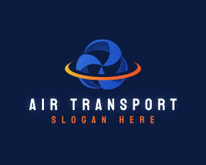 Fan Propeller Air Conditioning logo design