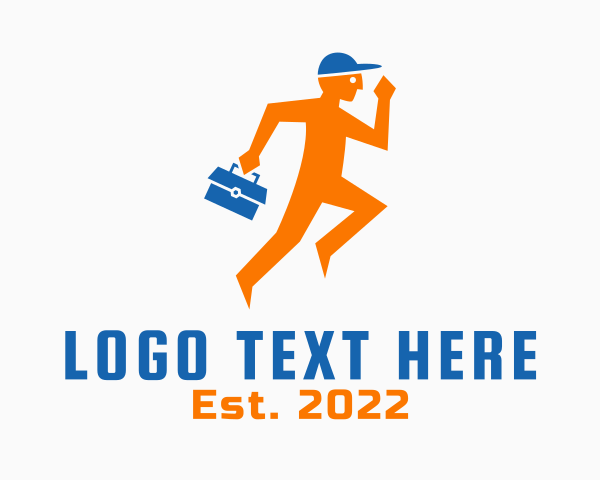 Running logo example 4