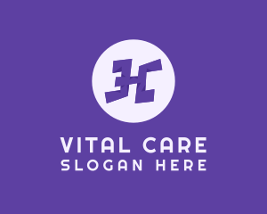 Violet Letter H Logo