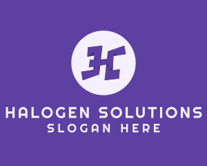 Violet Letter H logo design