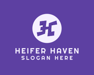 Violet Letter H logo design