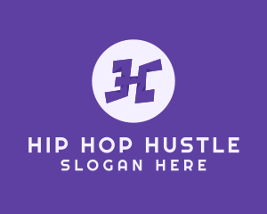 Violet Letter H logo design