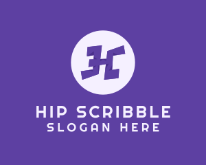 Violet Letter H logo design