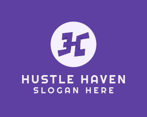 Violet Letter H logo design