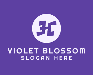 Violet Letter H logo