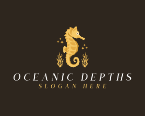 Seahorse Aquarium Animal logo design