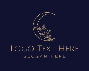 Elegant Floral Moon  logo