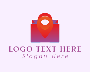 Shopping Bag Location Pin logo