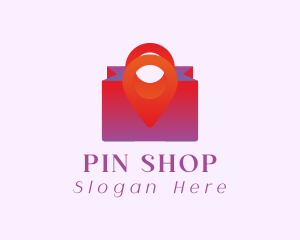 Shopping Bag Location Pin logo