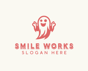 Scary Halloween Ghost logo design